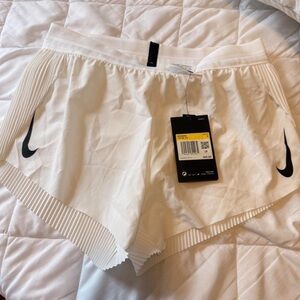 Nike AeroSwift shorts in white